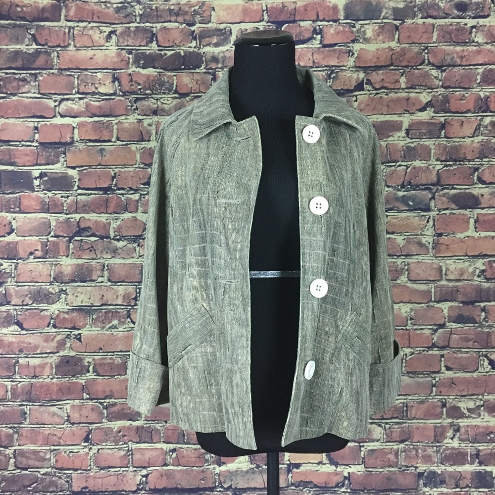 Erin London Brown Tan Blazer Jacket